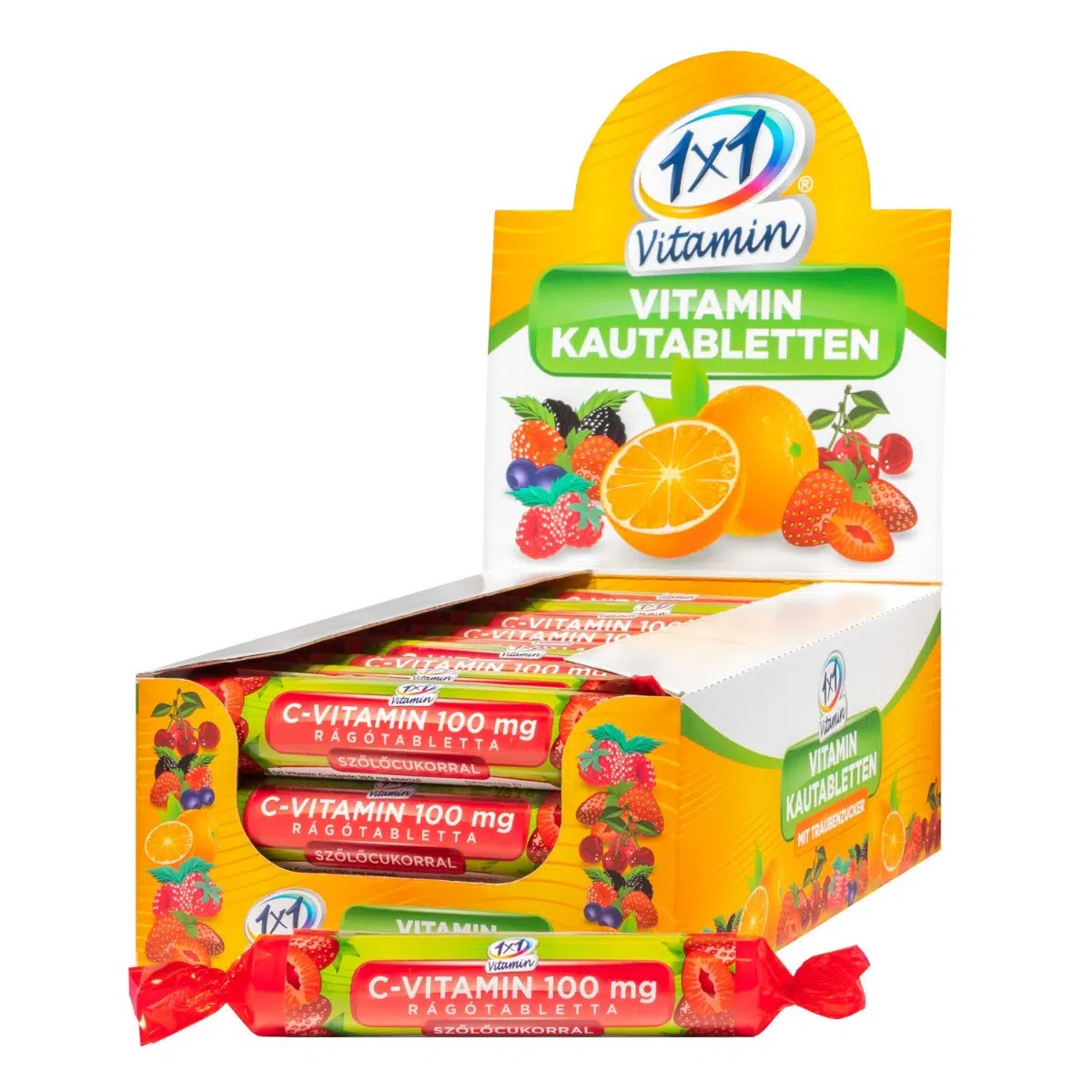 1x1 Vitamin C-vitamin epres szőlőcukor rágótabletta - 17db 1 1x1 Vitamin C-vitamin epres szőlőcukor rágótabletta - 17db