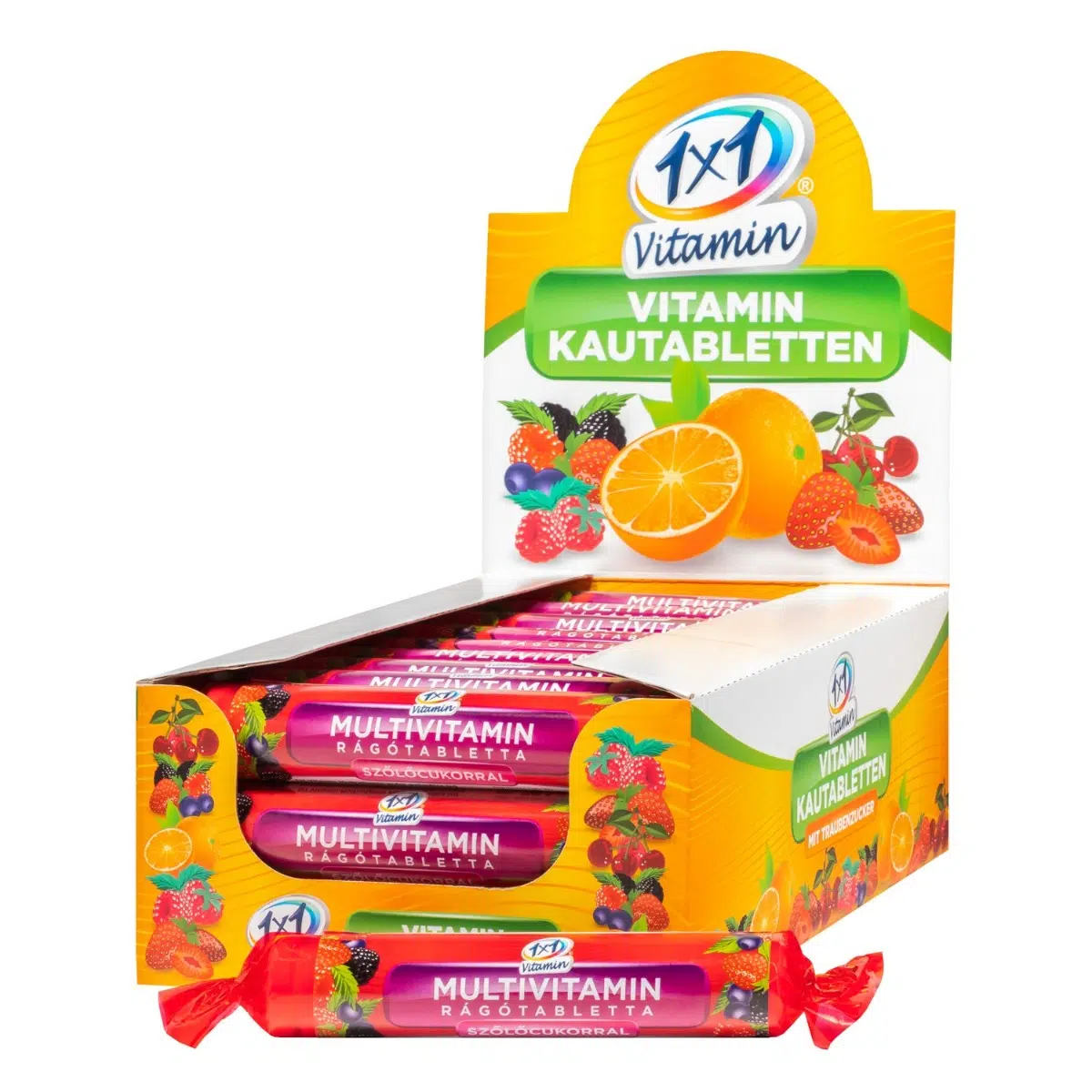 1x1 Vitamin multivitamin erdei gyümölcs szőlőcukor rágótabletta - 17db 1 1x1 Vitamin multivitamin erdei gyümölcs szőlőcukor rágótabletta - 17db