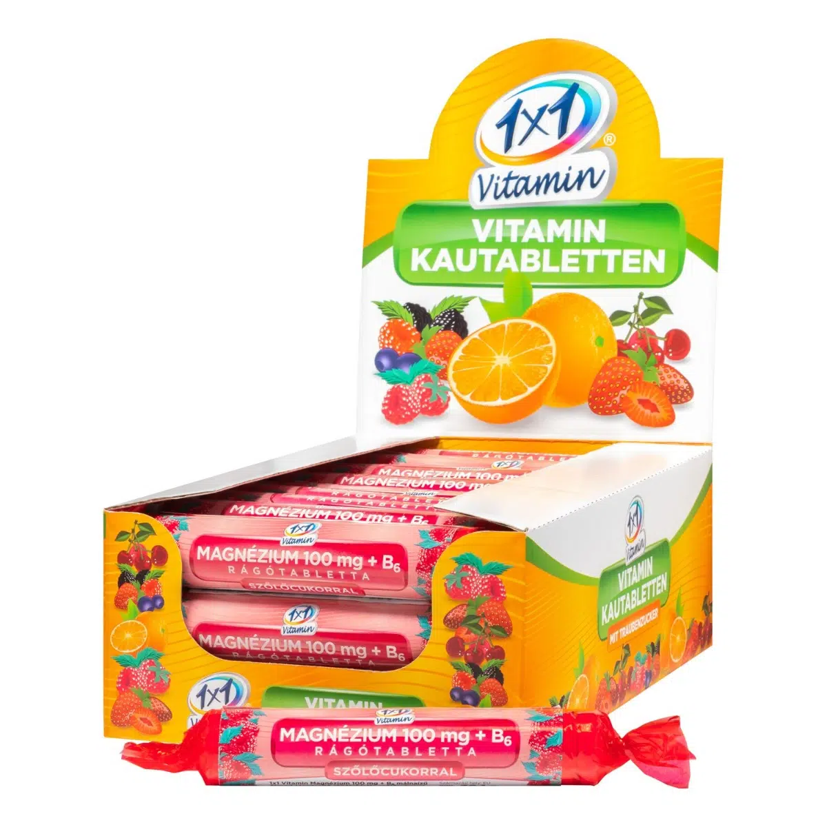 1x1 Vitamin magnézium + B6 málnás szőlőcukor rágótabletta - 17db 1 1x1 Vitamin magnézium + B6 málnás szőlőcukor rágótabletta - 17db