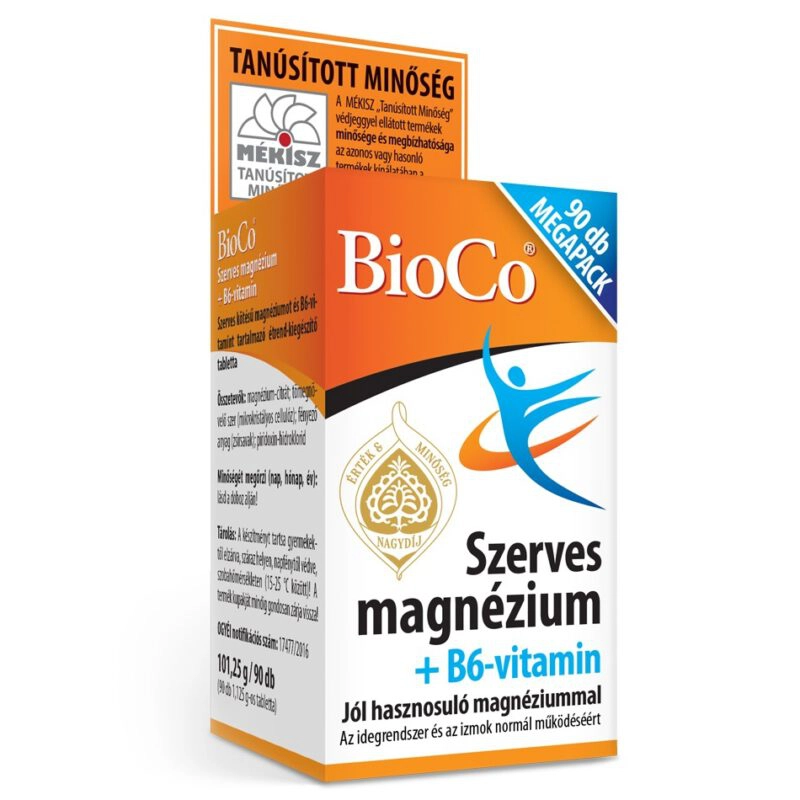 BioCo Szerves Magnézium+ B6 tabletta - 90db