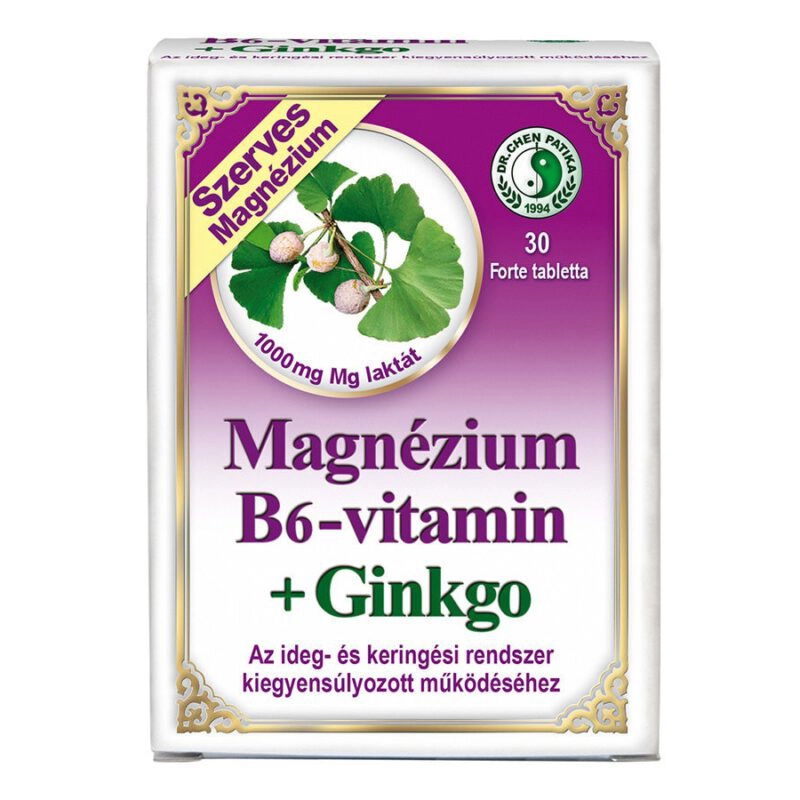 Dr. Chen Magnézium B6 Ginkgo forte tabletta - 30db