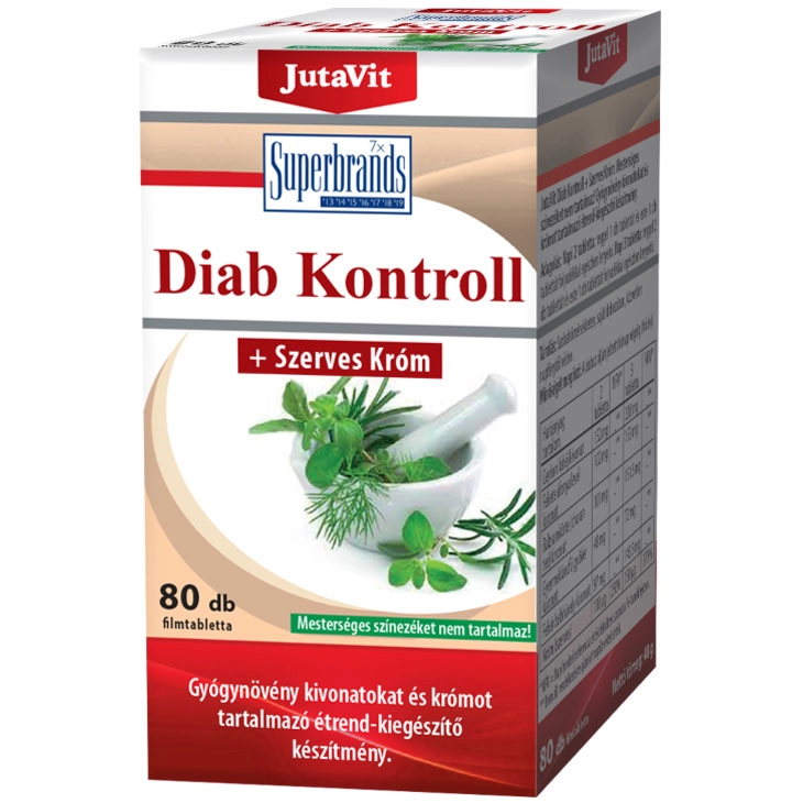 Jutavit Diab kontroll tabletta - 80db 1 Jutavit Diab kontroll tabletta - 80db