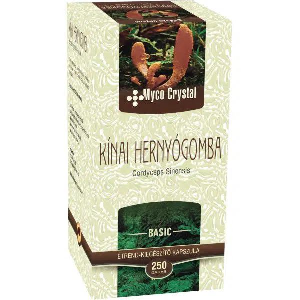 Myco Crystal Kínai hernyógomba - Cordyceps kapszula - 250db 1 Myco Crystal Kínai hernyógomba - Cordyceps kapszula - 250db