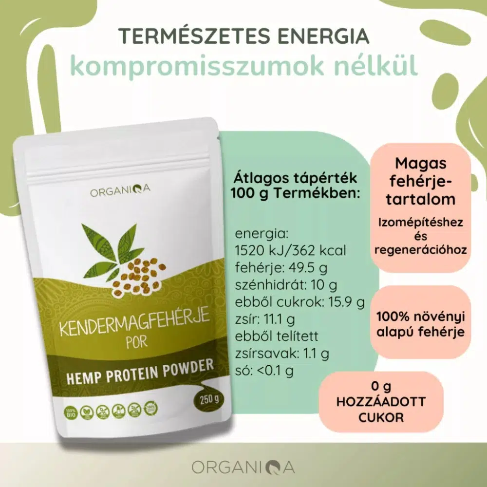 Organiqa Bio Kendermag - Hemp Protein por - 250g 4 Organiqa Bio Kendermag - Hemp Protein por - 250g - Image 4