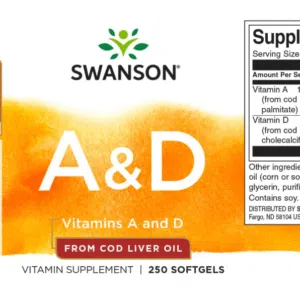 Swanson A-vitamin és D-vitamin kapszula - 250db 3 Swanson A-vitamin és D-vitamin kapszula - 250db - Image 2