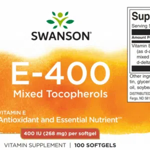 Swanson Ex-400NE E-vitamin kapszula - 100db 3 Swanson Ex-400NE E-vitamin kapszula - 100db - Image 2