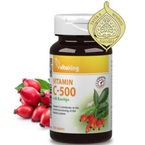 Vitaking 500mg C-vitamint és csipkebogyót tartalmazó RETARD tabletta - 100db