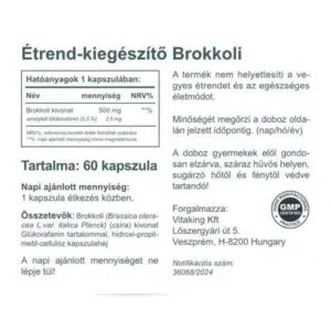 Vitaking Brokkoli kivonat - 60db 3 Vitaking Brokkoli kivonat - 60db - Image 2