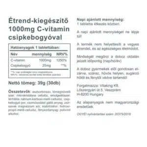 Vitaking C-vitamin 1000mg tabletta - 30db 5 Vitaking C-vitamin 1000mg tabletta - 30db - Image 3