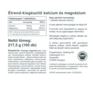 Vitaking Kalcium + Magnézium tabletta - 100db 3 Vitaking Kalcium + Magnézium tabletta - 100db - Image 2
