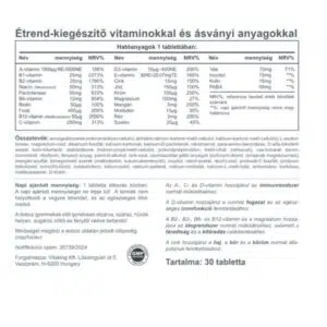 Vitaking Mega-1 multivitamin tabletta új dobozos - 30db 3 Vitaking Mega-1 multivitamin tabletta új dobozos - 30db - Image 2