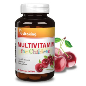 Vitaking Gyerek Multivitamin meggyes rágótabletta - 90db