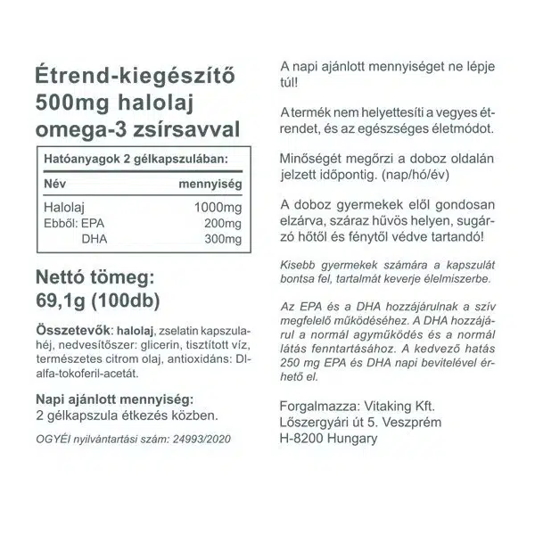 Vitaking Omega-3 Kids gélkapszula - 100db 3 Vitaking Omega-3 Kids gélkapszula - 100db - Image 3
