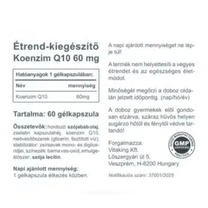 Vitaking Q10 koenzim 60mg kapszula - 60db 3 Vitaking Q10 koenzim 60mg kapszula - 60db - Image 2