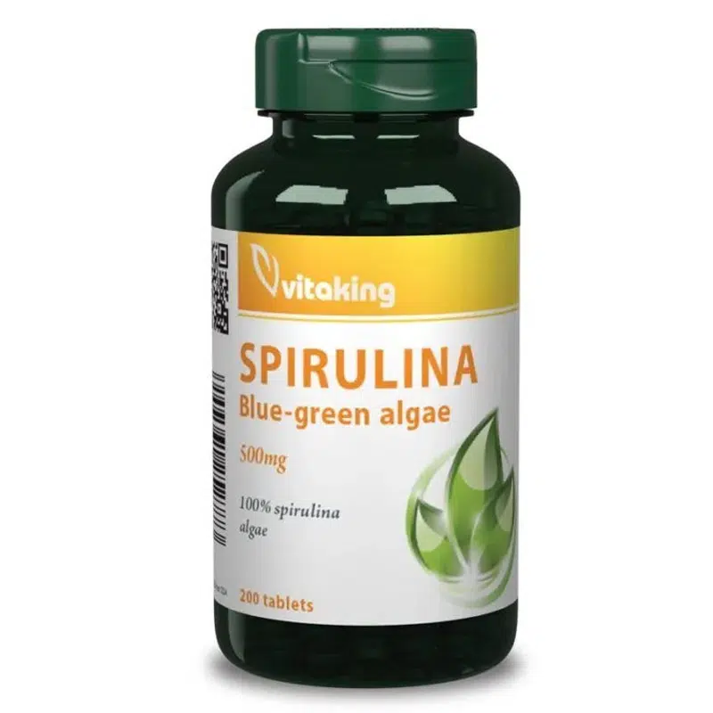 Vitaking 100% Spirulina alga tabletta - 200db 1 Vitaking 100% Spirulina alga tabletta - 200db