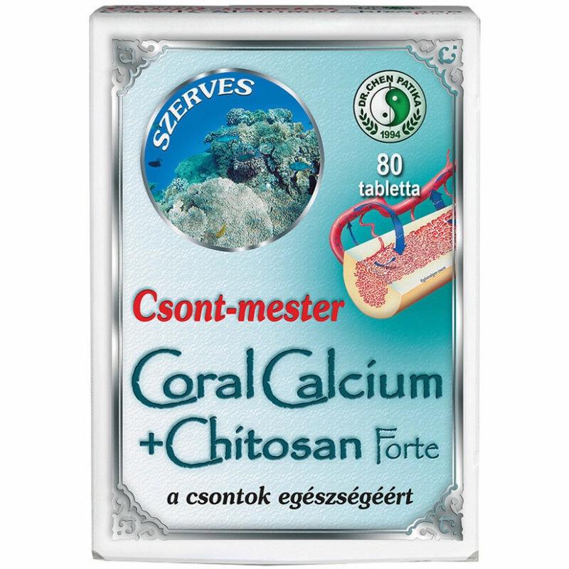 Dr. Chen Coral Calcium+Chitosan tabletta - 80db