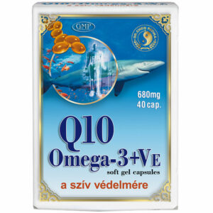 Dr. Chen Q10 + Omega-3 halolaj + E-vitamin kapszula - 40db