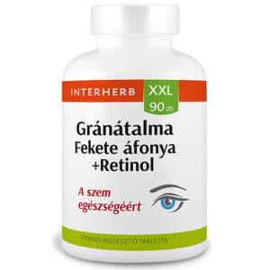 Interherb XXL gránátalma, fekete áfonya + retinol tabletta - 90 db
