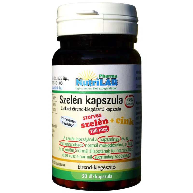 Nutrilab Szelén cinkkel kapszula - 30db 1 Nutrilab Szelén cinkkel kapszula - 30db