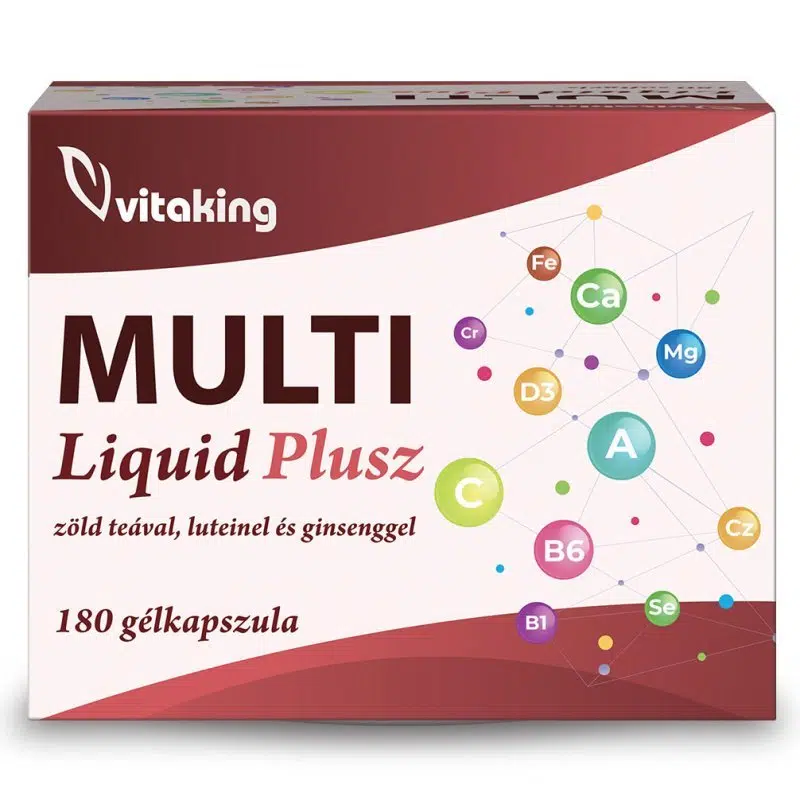 Vitaking Multi Liquid Plusz vitamin gélkapszula - 180db 1 Vitaking Multi Liquid Plusz vitamin gélkapszula - 180db