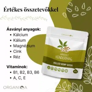 Organiqa Bio hántolt kendermag - 125g 5 Organiqa Bio hántolt kendermag - 125g - Image 2
