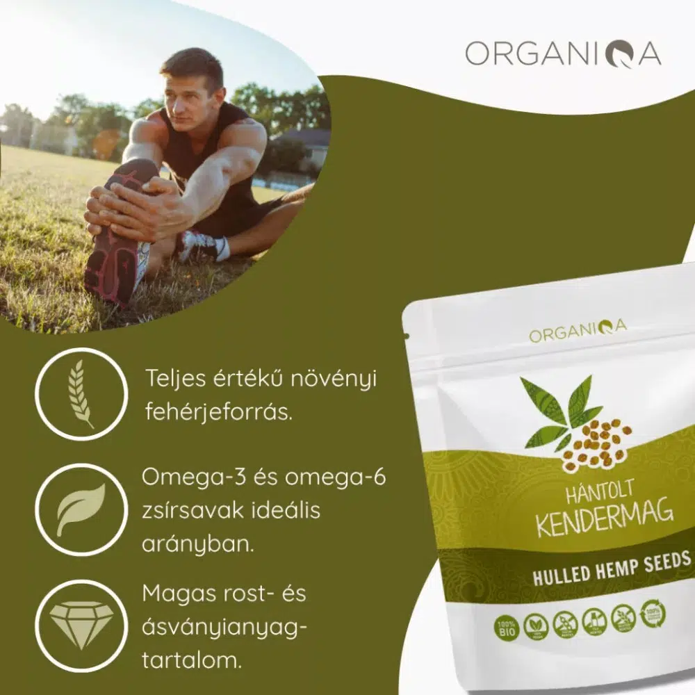 Organiqa Bio hántolt kendermag - 125g 3 Organiqa Bio hántolt kendermag - 125g - Image 3