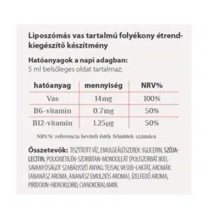Vitaking VitaFer-L liposzómás vas készítmény – 120ml - Image 2