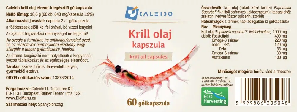 Caleido Superba krill rákolaj kapszula - 60db 2 Caleido Superba krill rákolaj kapszula - 60db - Image 2