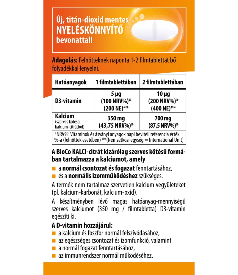 BioCo KALCI-citrát D3-vitamin megapack - 90db 2 BioCo KALCI-citrát D3-vitamin megapack - 90db - Image 2
