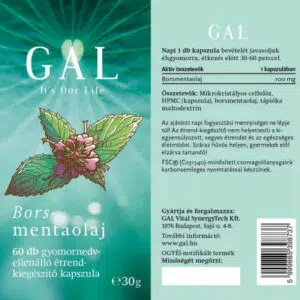 GAL borsmentaolaj kapszula - 60db 3 GAL borsmentaolaj kapszula - 60db