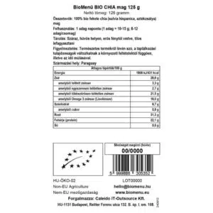 Biomenü Bio Chia mag - 125g 3 Biomenü Bio Chia mag - 125g - Image 2