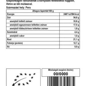 Biomenü bio perui zúzott nyers kakaóbab - 250g 3 Biomenü bio perui zúzott nyers kakaóbab - 250g - Image 2