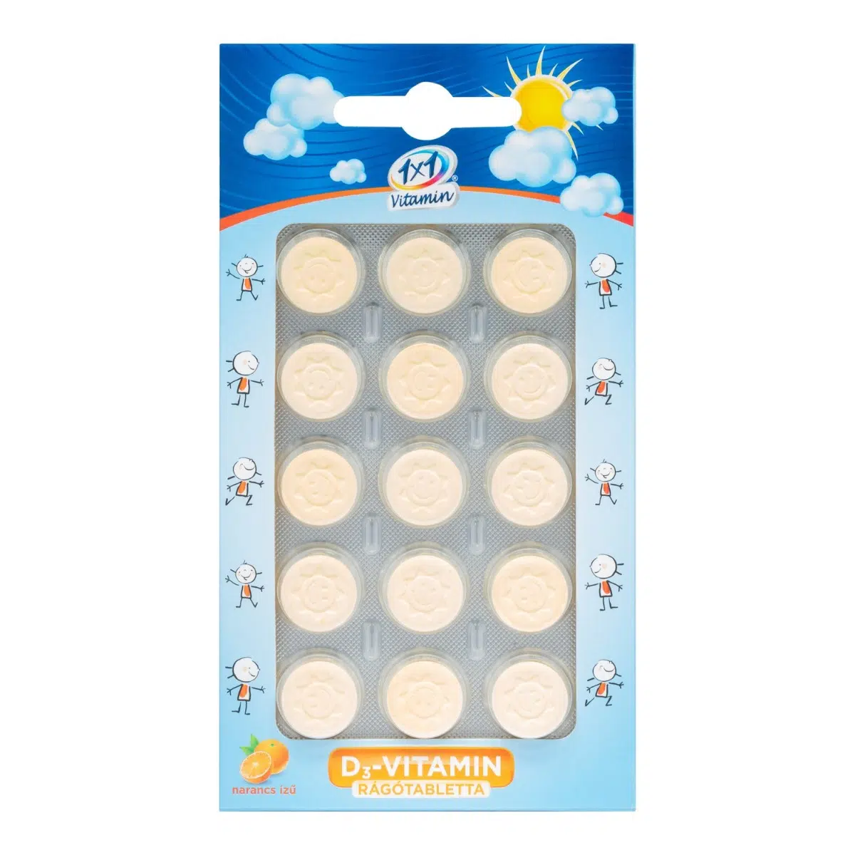 1x1 Vitamin D3-vitamin 400 NE rágótabletta napocska - 15db 1 1x1 Vitamin D3-vitamin 400 NE rágótabletta napocska - 15db
