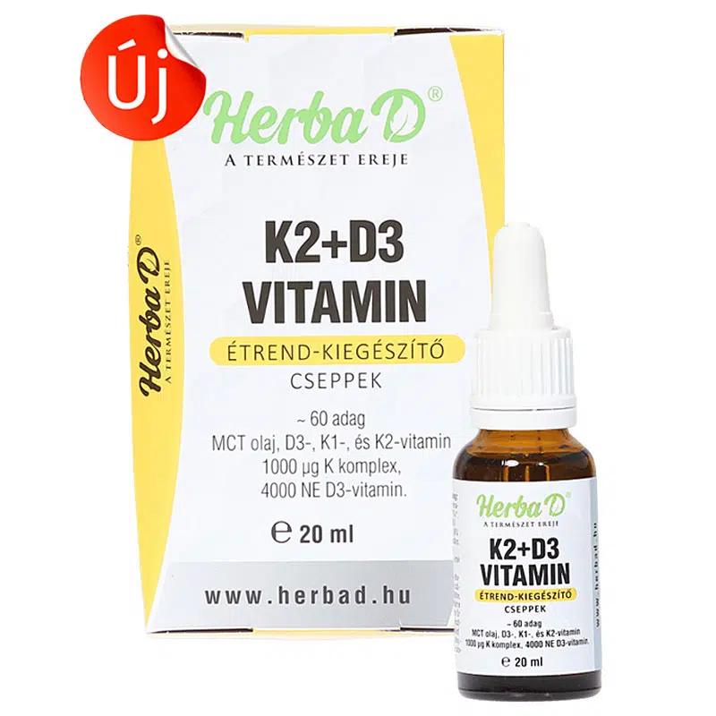 Herba-D K2+D3-vitamin csepp - 20ml 1 Herba-D K2+D3-vitamin csepp - 20ml