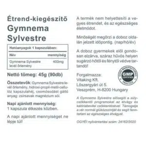 Vitaking Gymnema Sylvestre 400mg kapszula - 90db 3 Vitaking Gymnema Sylvestre 400mg kapszula - 90db - Image 2