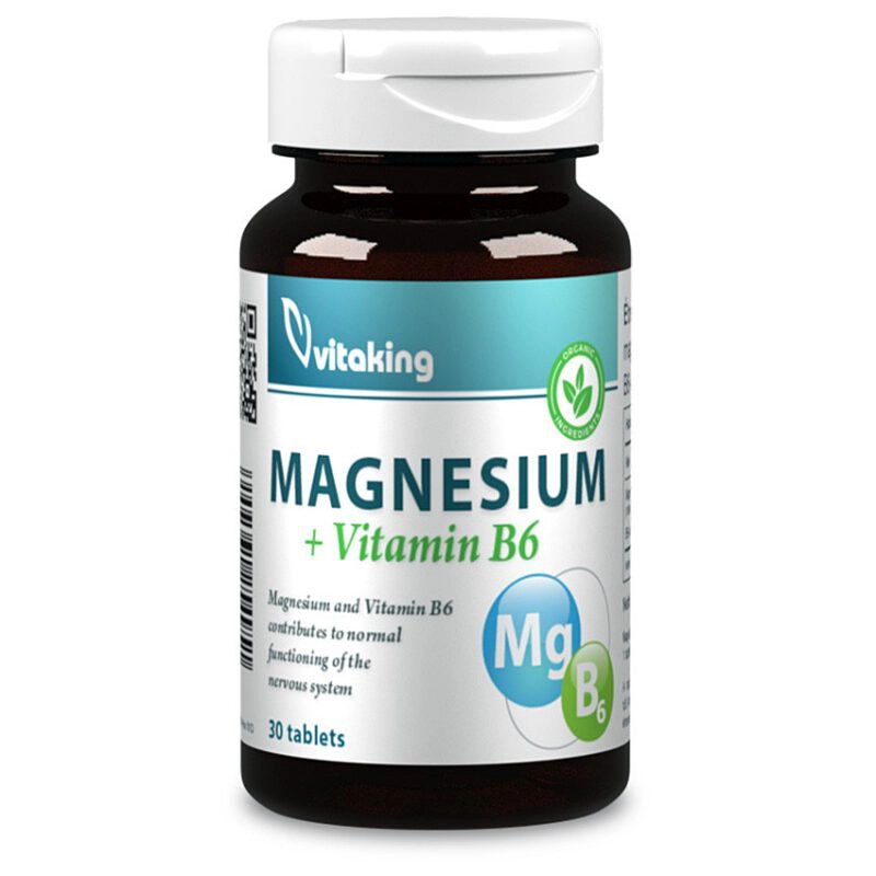 Vitaking Magnesium Citrate 150mg + B6-vitamin tabletta - 30db