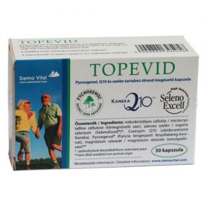 Topevid Q10 + Szelén + Pycnogenol kapszula - 30db