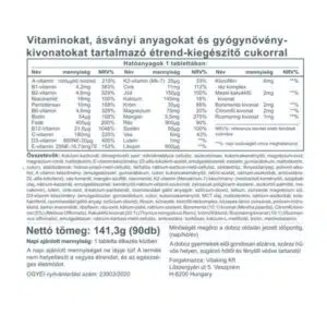 Vitaking Daily One Multivitamin tabletta - 90db 3 Vitaking Daily One Multivitamin tabletta - 90db - Image 2