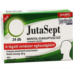 Jutavit Jutasept mentol-eukaliptusz ízű szopogató tabletta - 24db