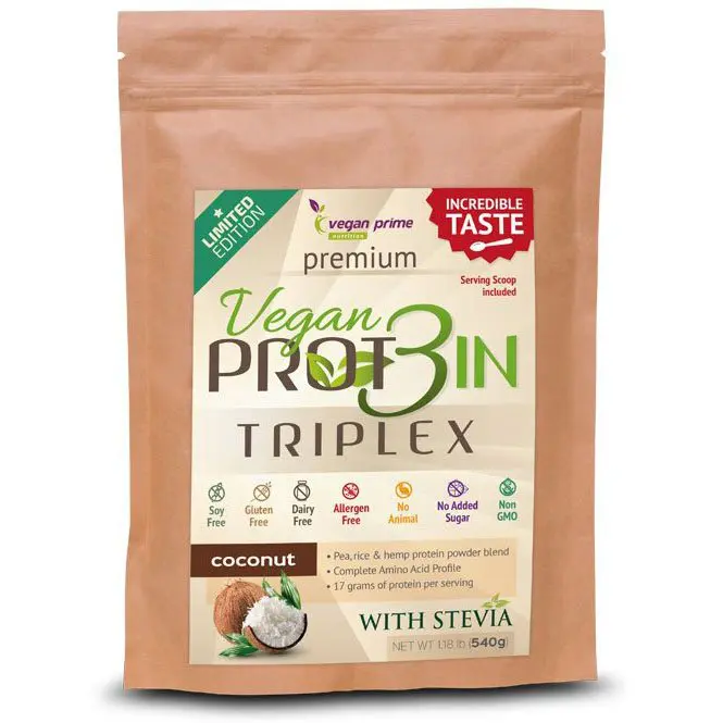 Netamin Vegan Protein Triplex növényi fehérje kókusz - 540g 1 Netamin Vegan Prot3in Triplex kókusz - 540g