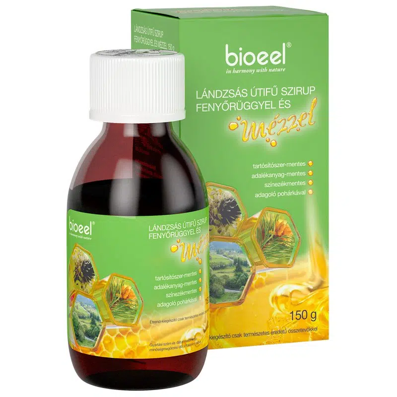 Bioeel Lándzsás útifű szirup fenyőrüggyel és mézzel - 150ml 1 Bioeel Lándzsás útifű szirup fenyőrüggyel és mézzel - 150ml