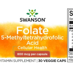 Swanson Folate kapszula - 30db 3 Swanson Folate kapszula - 30db - Image 2