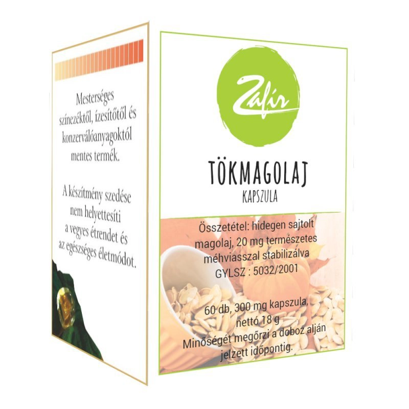 Zafir Tökmag olajkapszula - 60db 1 Zafir Tökmag olajkapszula - 60db