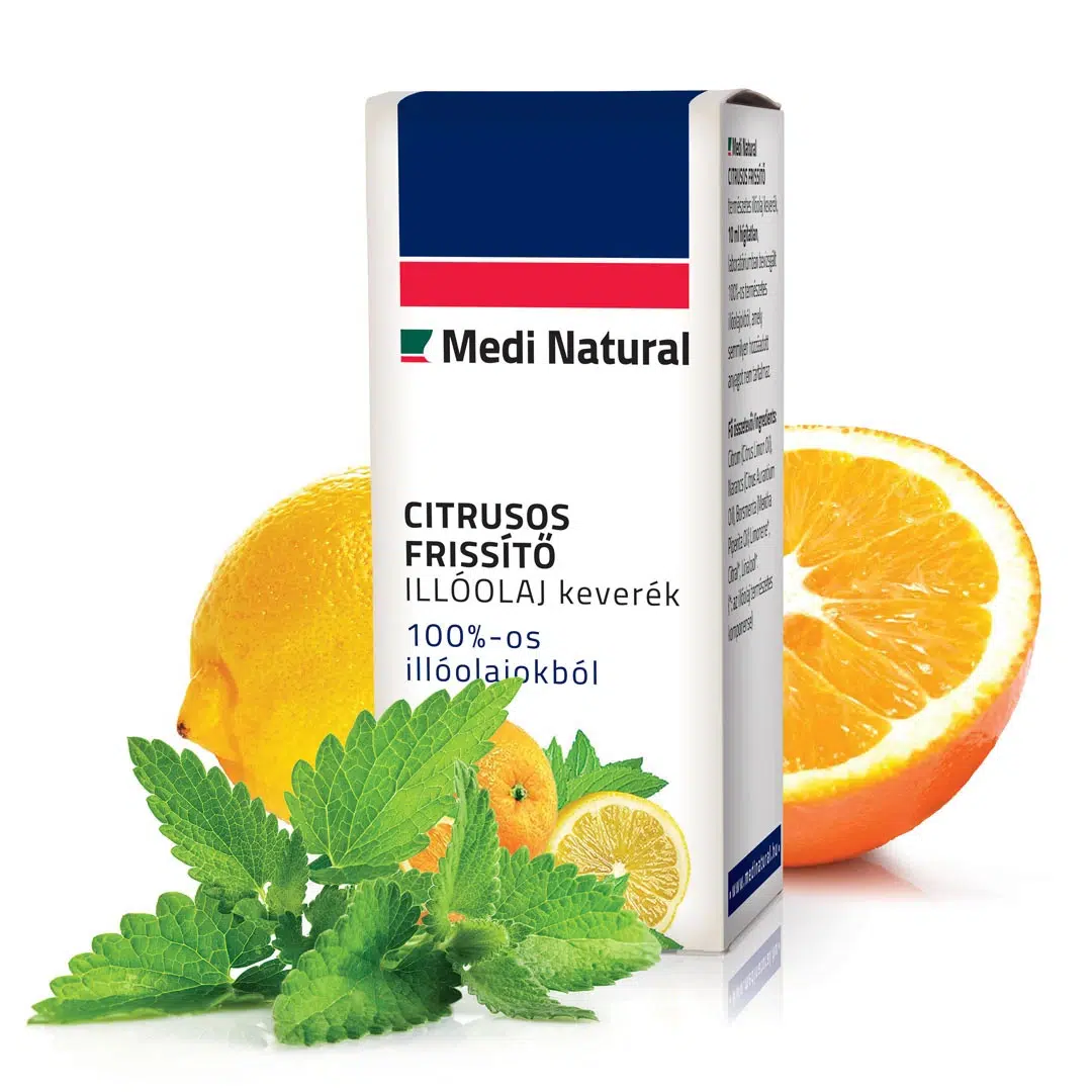 Medinatural citrusos frissítő illóolaj keverék - 10ml 1 Medinatural citrusos frissítő illóolaj keverék - 10ml