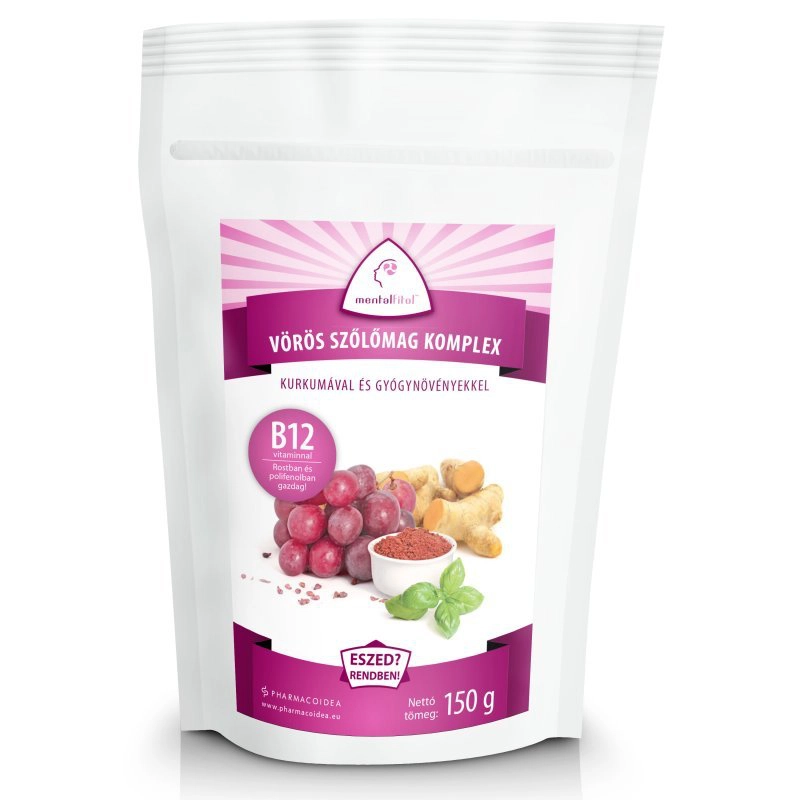 Mentalfitol Vörös szőlőmag őrlemény B12-vitaminnal - 150g 1 mentalfitol-voros-szolomag-orlemeny-b12-vitamin-150g