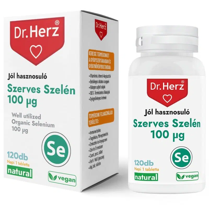 Dr. Herz Szerves Szelén 100mcg tabletta - 120db 1 Dr. Herz Szerves Szelén 100mcg tabletta - 120db