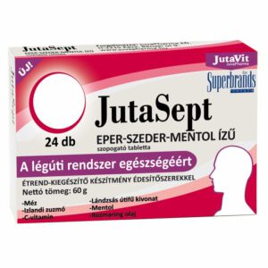 Jutavit Jutasept eper-szeder-mentol ízű szopogató tabletta – 24db