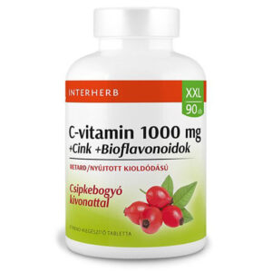 Interherb XXL C-vitamin 1000mg + Cink + Bioflavonoidok RETARD tabletta - 90db