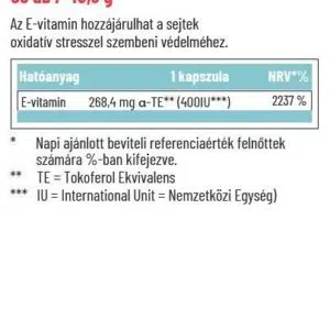 Dr. Herz E-vitamin 400IU lágyzselatin kapszula - 60db 3 Dr. Herz E-vitamin 400IU lágyzselatin kapszula - 60db - Image 2