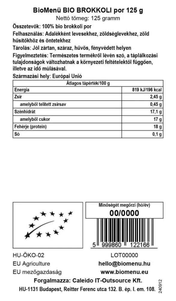 Biomenü Bio Brokkoli por - 125g 2 Biomenü Bio Brokkoli por - 125g - Image 2